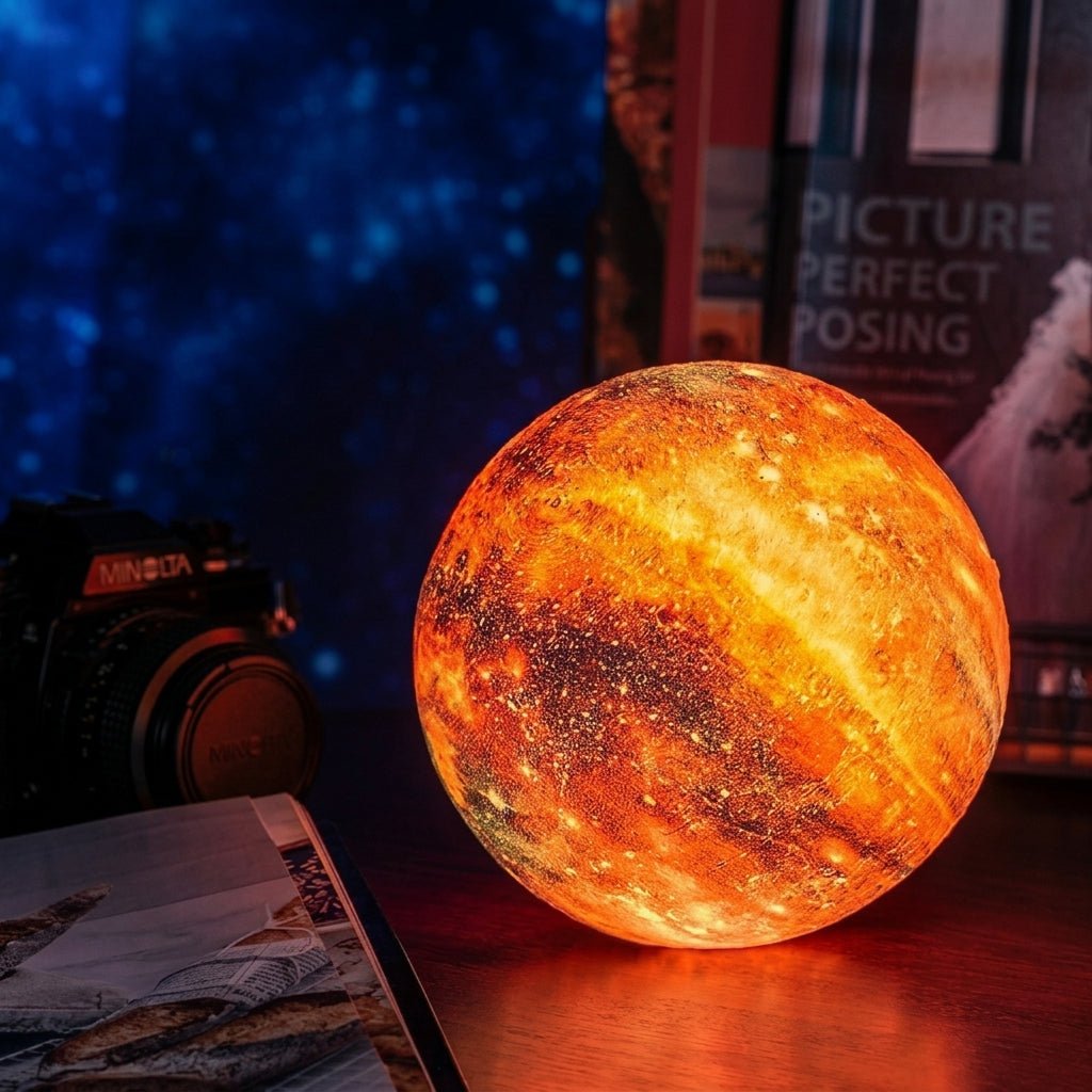 3D Galaxie-Mondlampe mit buntem Leuchteffekt - Night Lights & Ambient Lighting - 8 cm - Voldeva