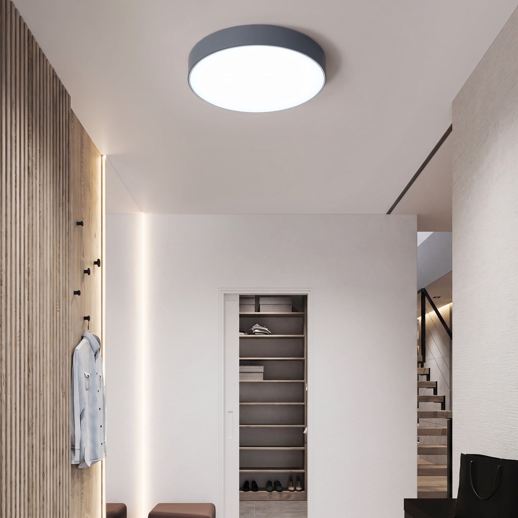 Runde LED Deckenleuchte mit minimalistisches Flachdesign