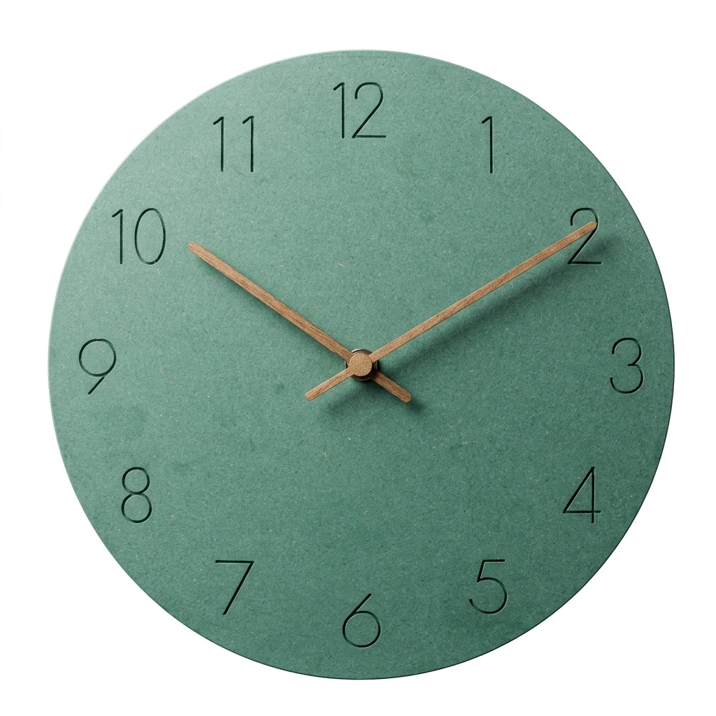 Nordische Wanduhr mit Mattem Zifferblatt ohne Rahmen