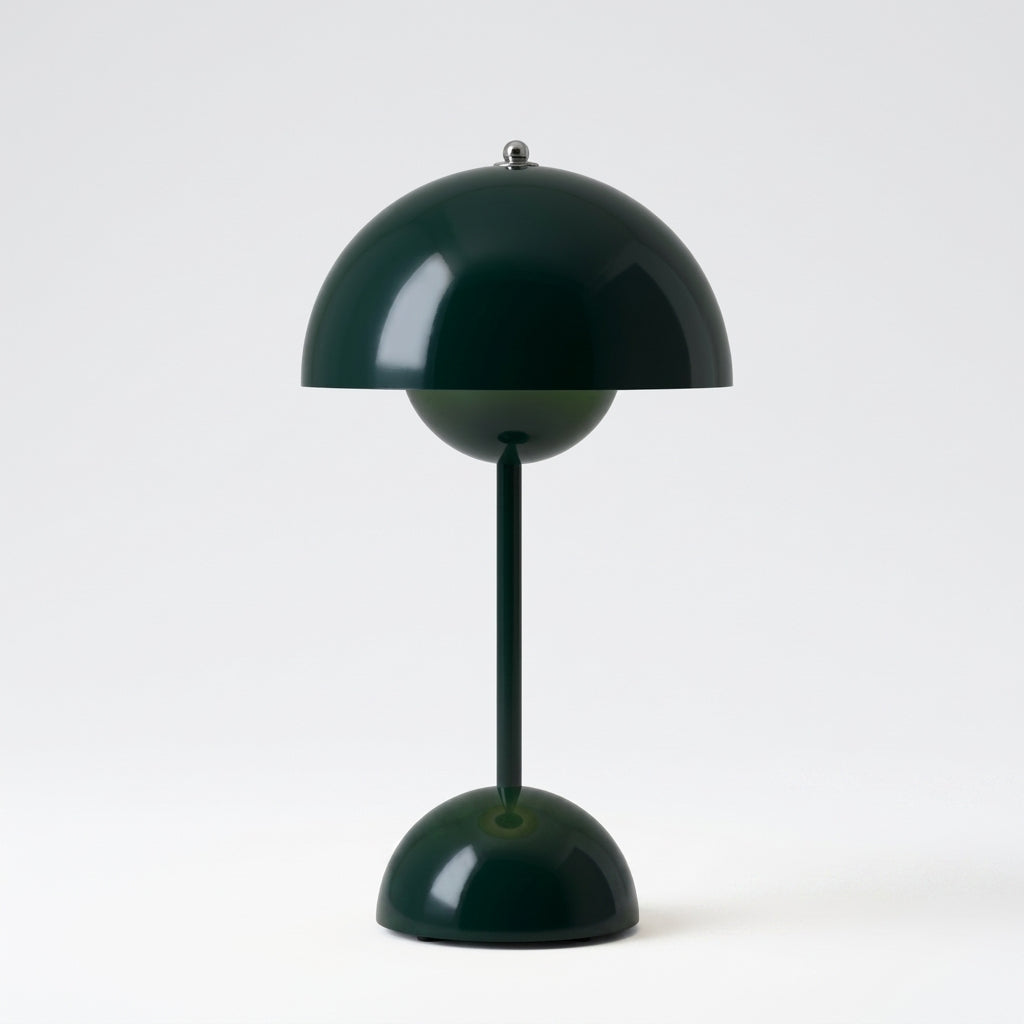 Retro-Tischlampe mit pilzförmigem Kuppelschirm