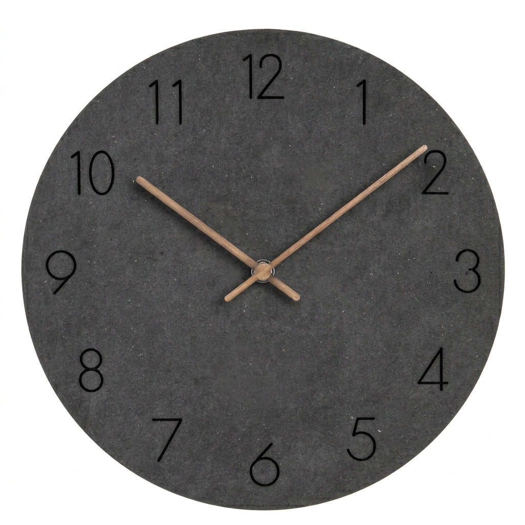 Nordische Wanduhr mit Mattem Zifferblatt ohne Rahmen