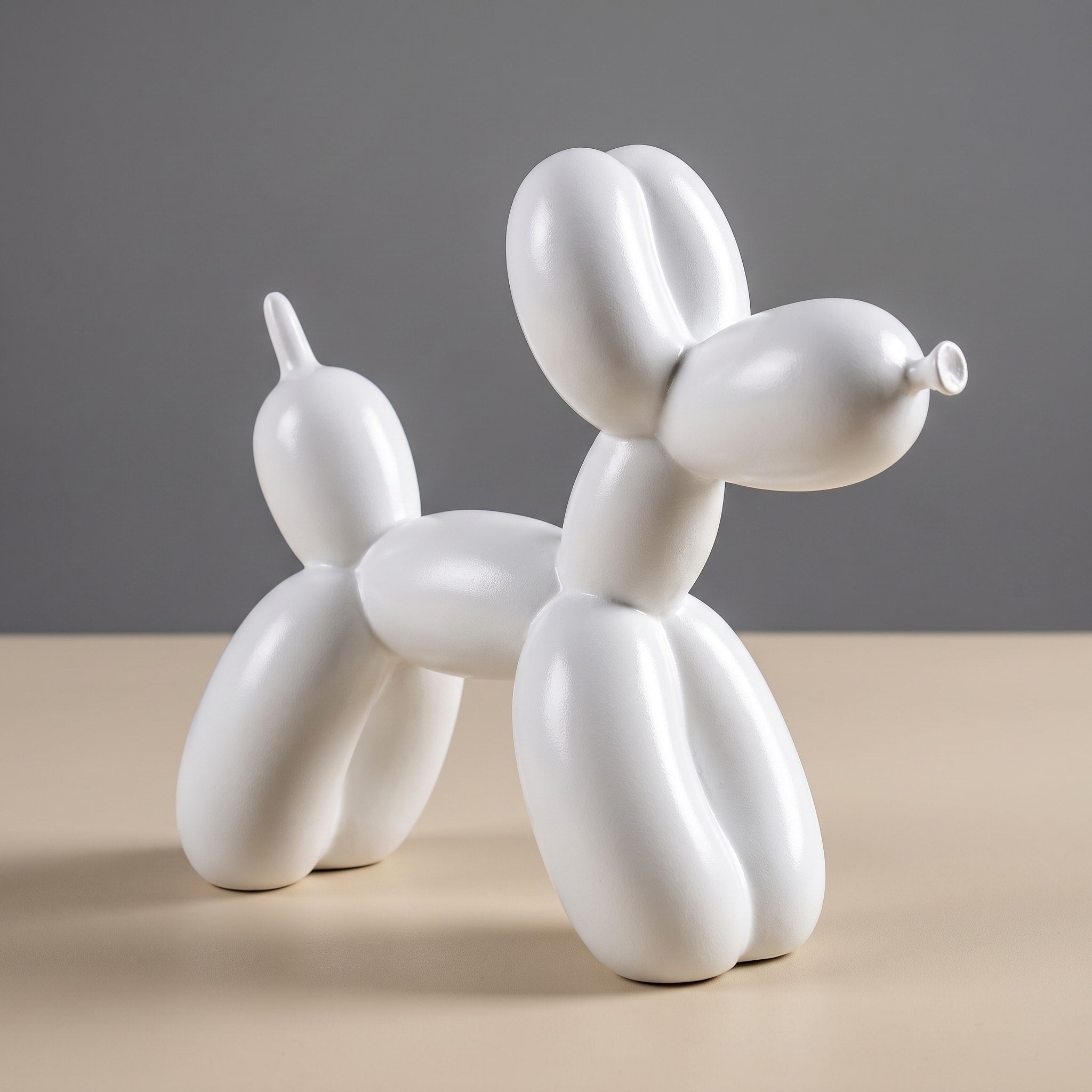 Ballonhund Skulptur dekorative Tierfigur - Figurines - Weiß - Voldeva