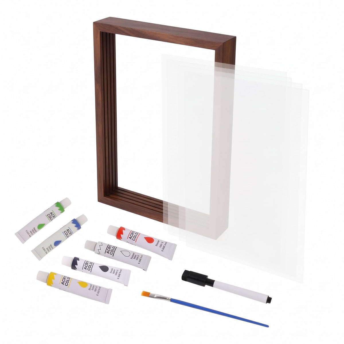 Bilderrahmen für Familien-Handabdrücke zum Selbstgestalten - Picture Frames - Braun - Voldeva