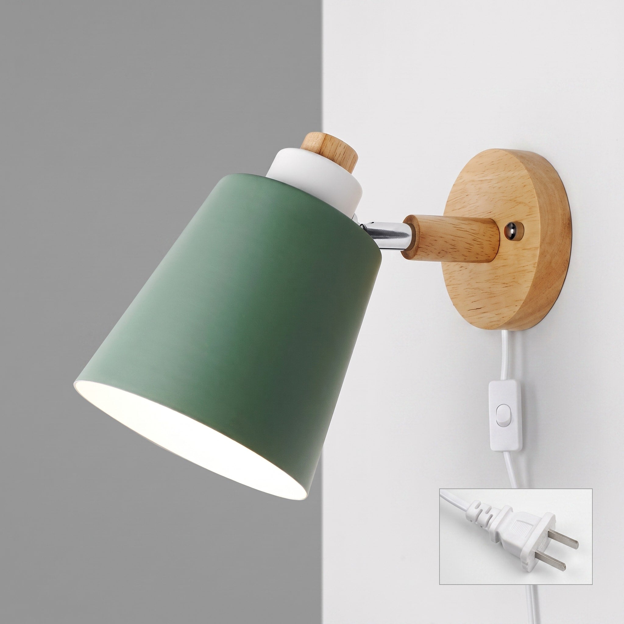 Verstellbare Schirm Wandleuchte mit drehbarem Lampenschirm