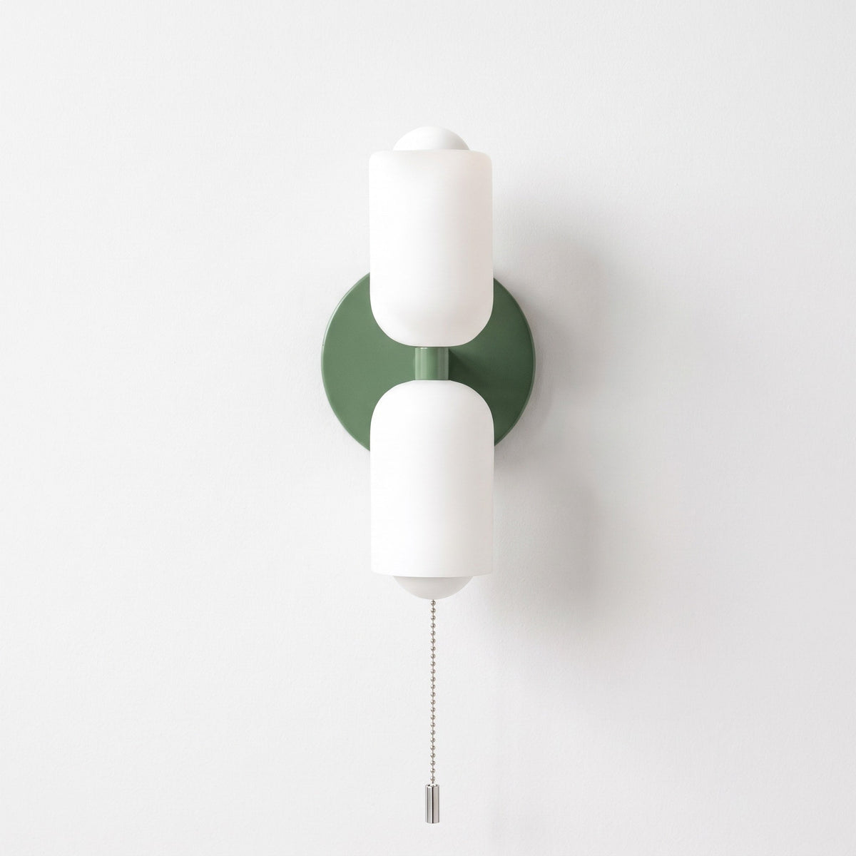 Doppelkopf Wandleuchte mit Glaszylindern im Messing-Design - Wall Light Fixtures - Grün - Voldeva