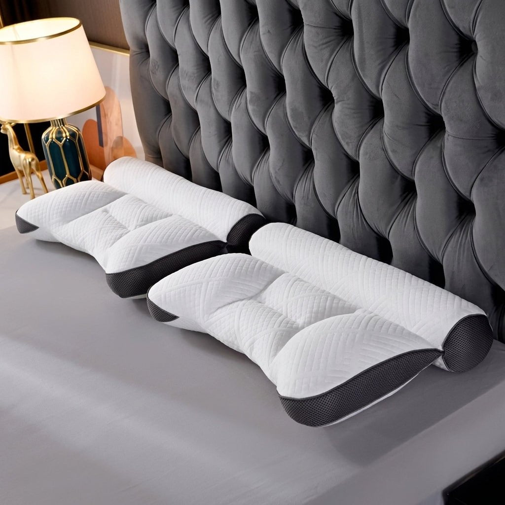 Ergonomisches Nackenstützkissen mit Wellenform Design - Neck & Cervical Pillow - Grey - Voldeva