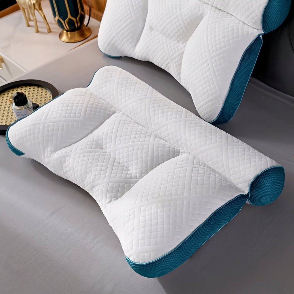 Ergonomisches Nackenstützkissen mit Wellenform Design - Neck & Cervical Pillow - Blau - Voldeva