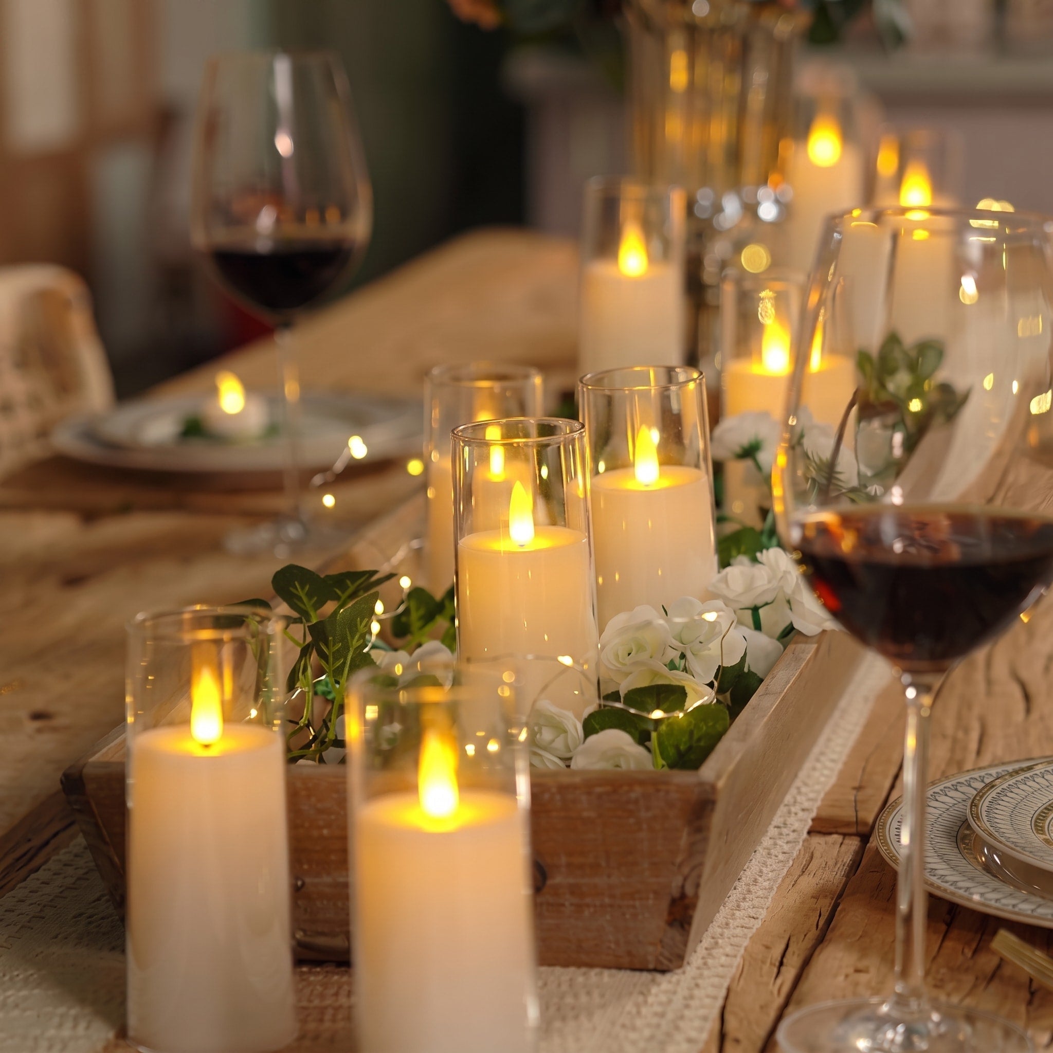 Flammenlose LED Kerzen im 9er Set - Flameless Candles - Voldeva