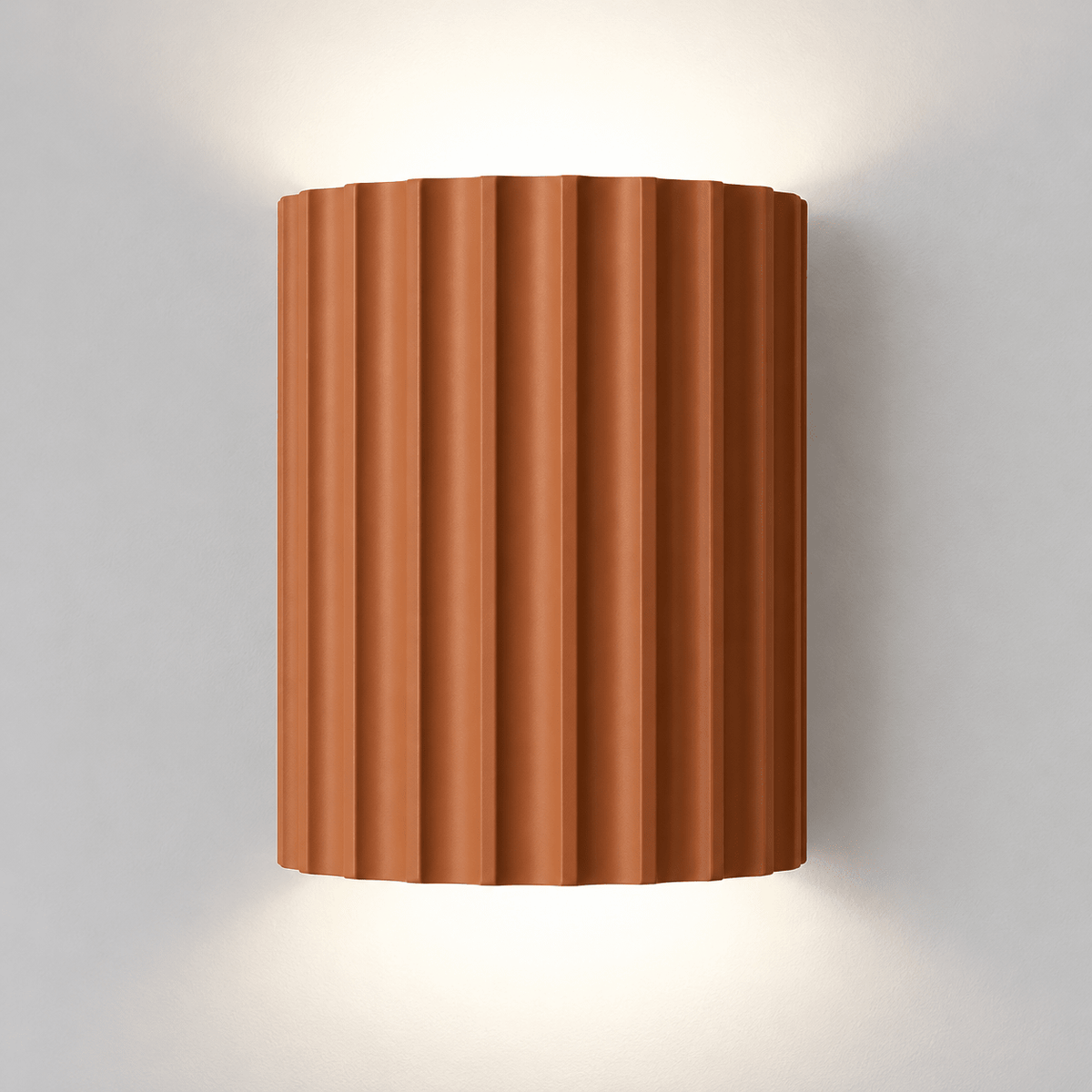 Geriffelte Wandleuchte mit gerippter Struktur im Säulendesign - Wall Light Fixtures - Orange - Voldeva