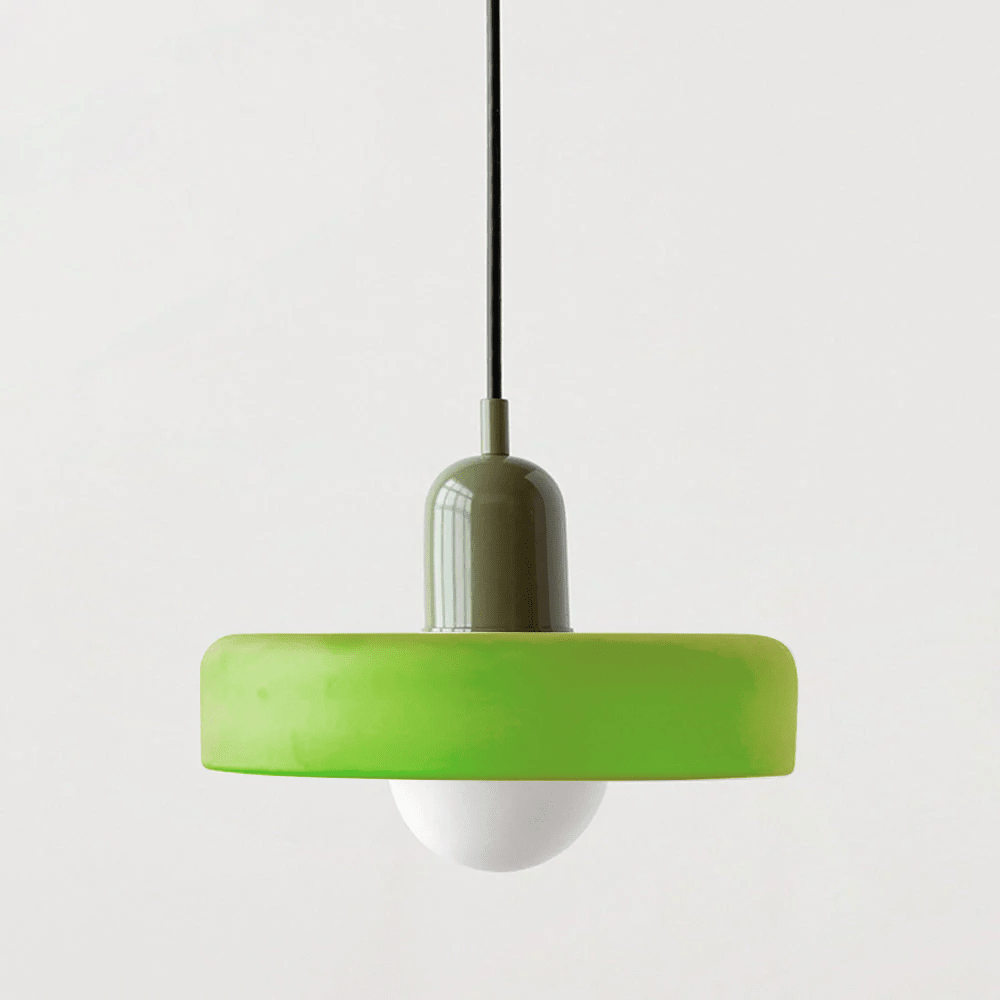 Glas Pendelleuchte mit Zweifarbigem Retro Design - Pendant Light Fixtures - Hellgrün - Voldeva