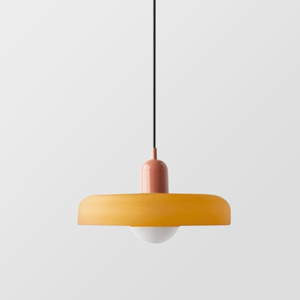 Glas Pendelleuchte mit Zweifarbigem Retro Design - Pendant Light Fixtures - Orange - Voldeva