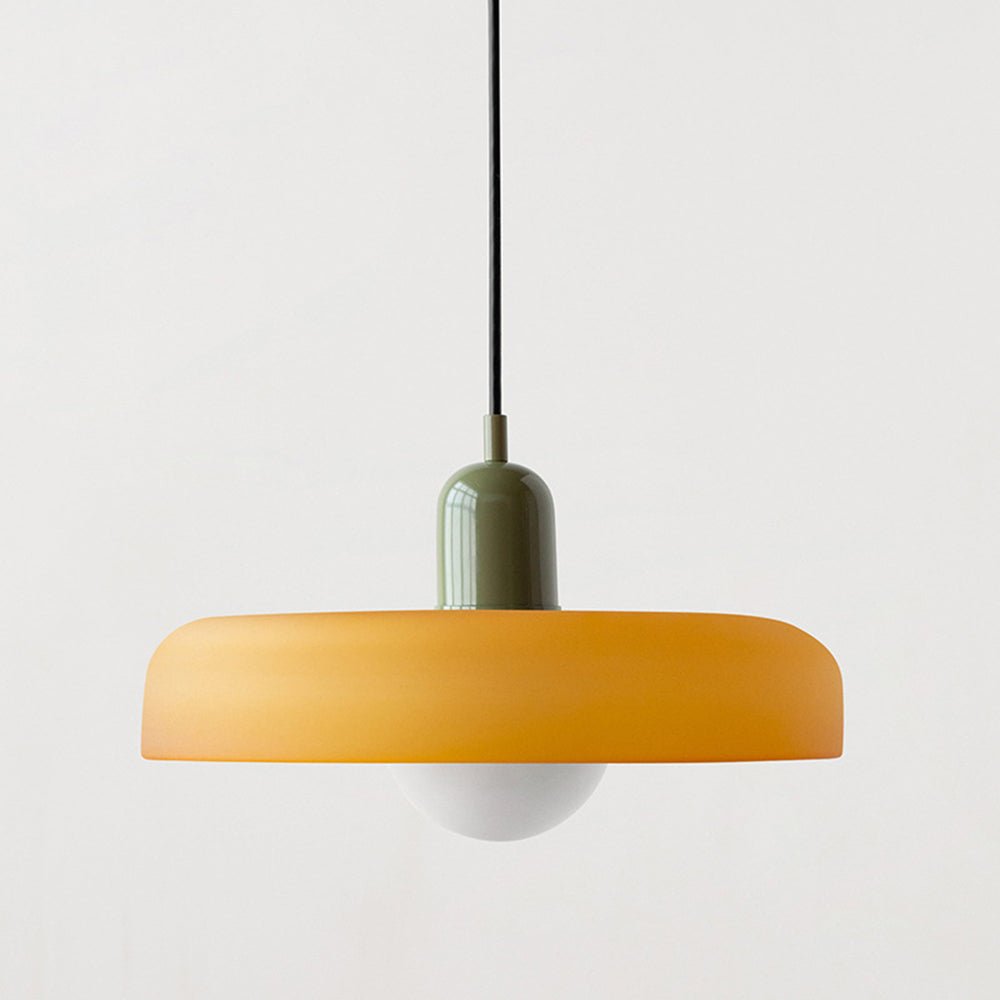 Glas Pendelleuchte mit Zweifarbigem Retro Design - Pendant Light Fixtures - Orange - Voldeva