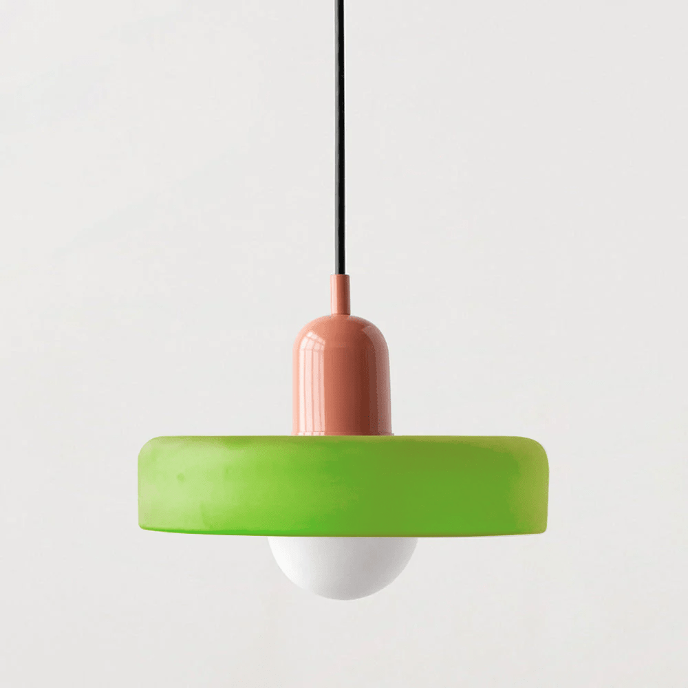 Glas Pendelleuchte mit Zweifarbigem Retro Design - Pendant Light Fixtures - Hellgrün - Voldeva
