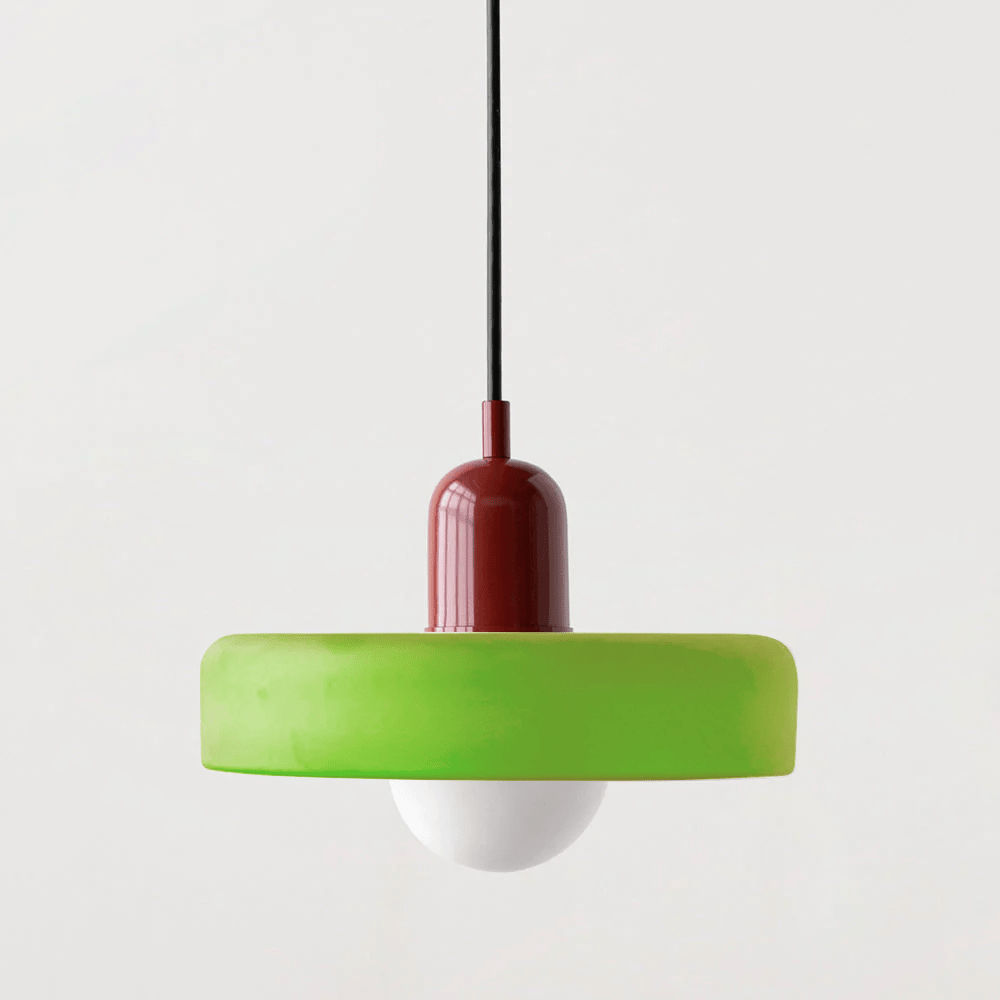 Glas Pendelleuchte mit Zweifarbigem Retro Design - Pendant Light Fixtures - Hellgrün - Voldeva