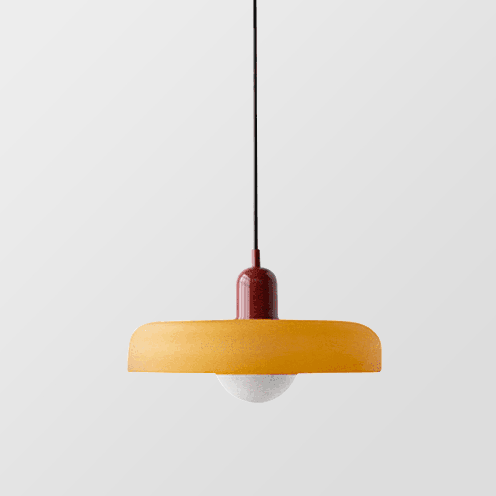 Glas Pendelleuchte mit Zweifarbigem Retro Design - Pendant Light Fixtures - Orange - Voldeva