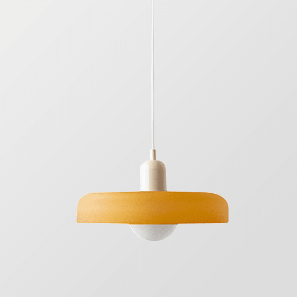 Glas Pendelleuchte mit Zweifarbigem Retro Design - Pendant Light Fixtures - Orange - Voldeva