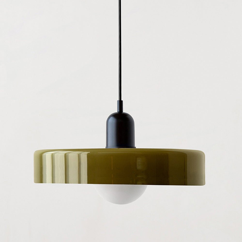 Glas Pendelleuchte mit Zweifarbigem Retro Design - Pendant Light Fixtures - Dunkelgrün - Voldeva