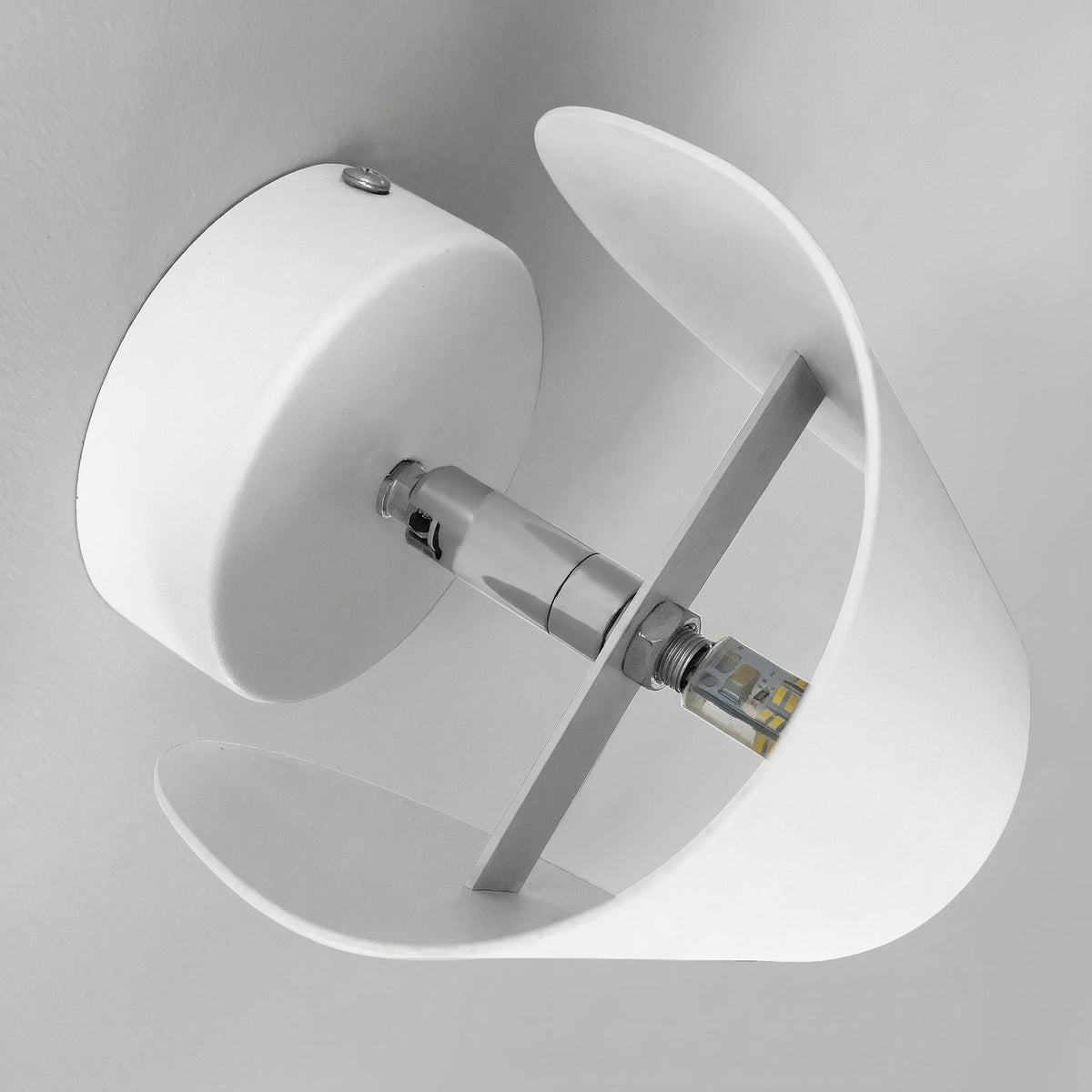 Halbmond LED Wandleuchte Schwarz Up-Down Lichteffekt Modernes Design - Wall Light Fixtures - Weiß - Voldeva