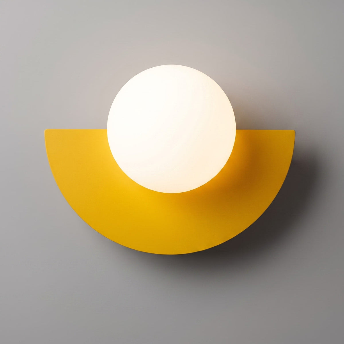 Halbrunde Wandleuchte im minimalistischen Design - Wall Light Fixtures - Gelb - Voldeva
