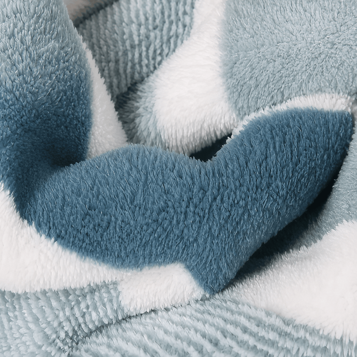 Handtuch Set aus weichem Vlies für Bad und Wellness - Towels - Blau - Voldeva