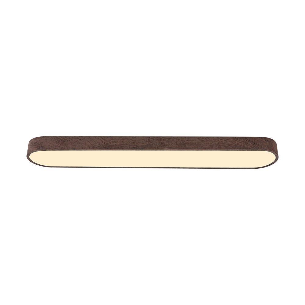 Holz LED Deckenleuchte Linear Schlank für Flur und Wohnraum - Ceiling Light Fixtures - Hellbraun - Voldeva