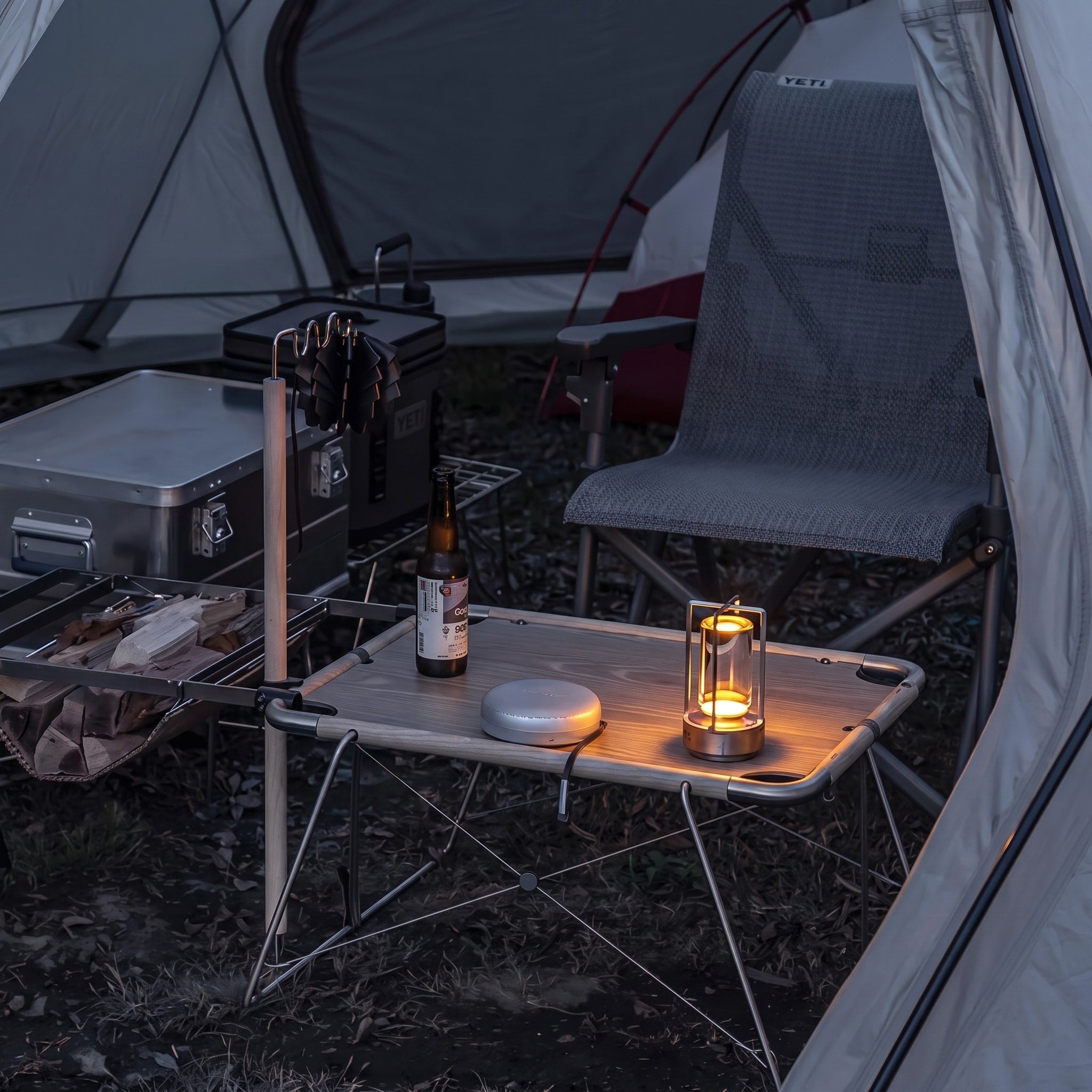 Kabellose Kristall Tischlampe im Laternendesign - Table Lamps - Silber - Voldeva
