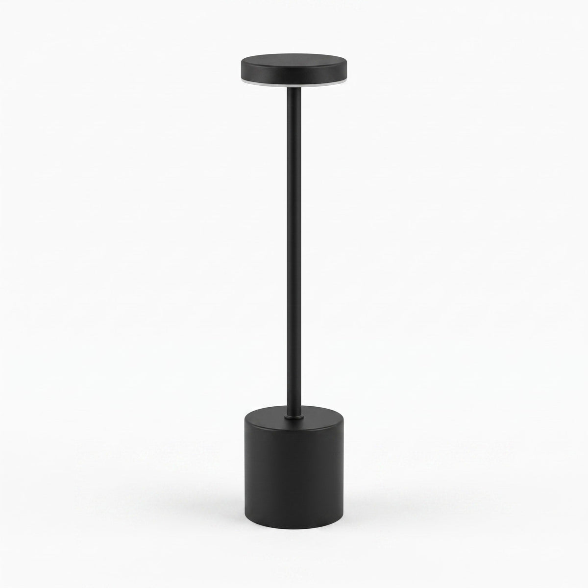 Kabellose LED Tischlampe Akku Metallständer Modernes Design - Table Lamps - Schwarz - Voldeva