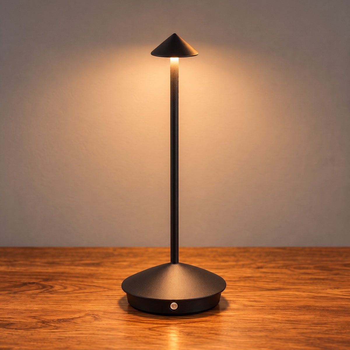 Kabellose LED-Tischlampe in Pilzform mit Touch-Dimmfunktion - Table Lamps - Schwarz - Voldeva