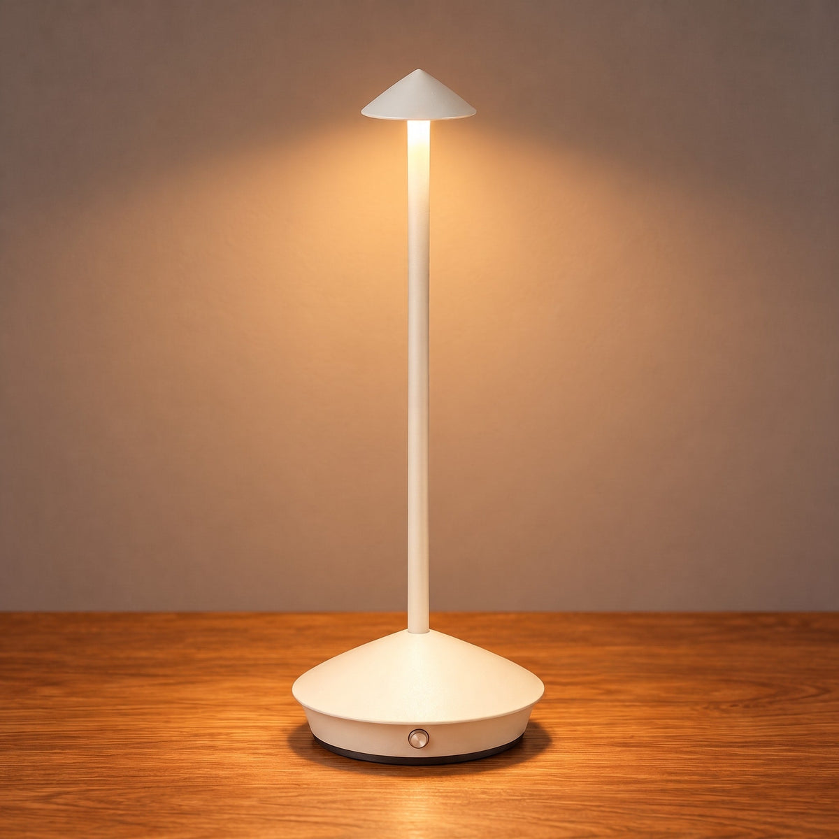 Kabellose LED-Tischlampe in Pilzform mit Touch-Dimmfunktion - Table Lamps - Weiß - Voldeva