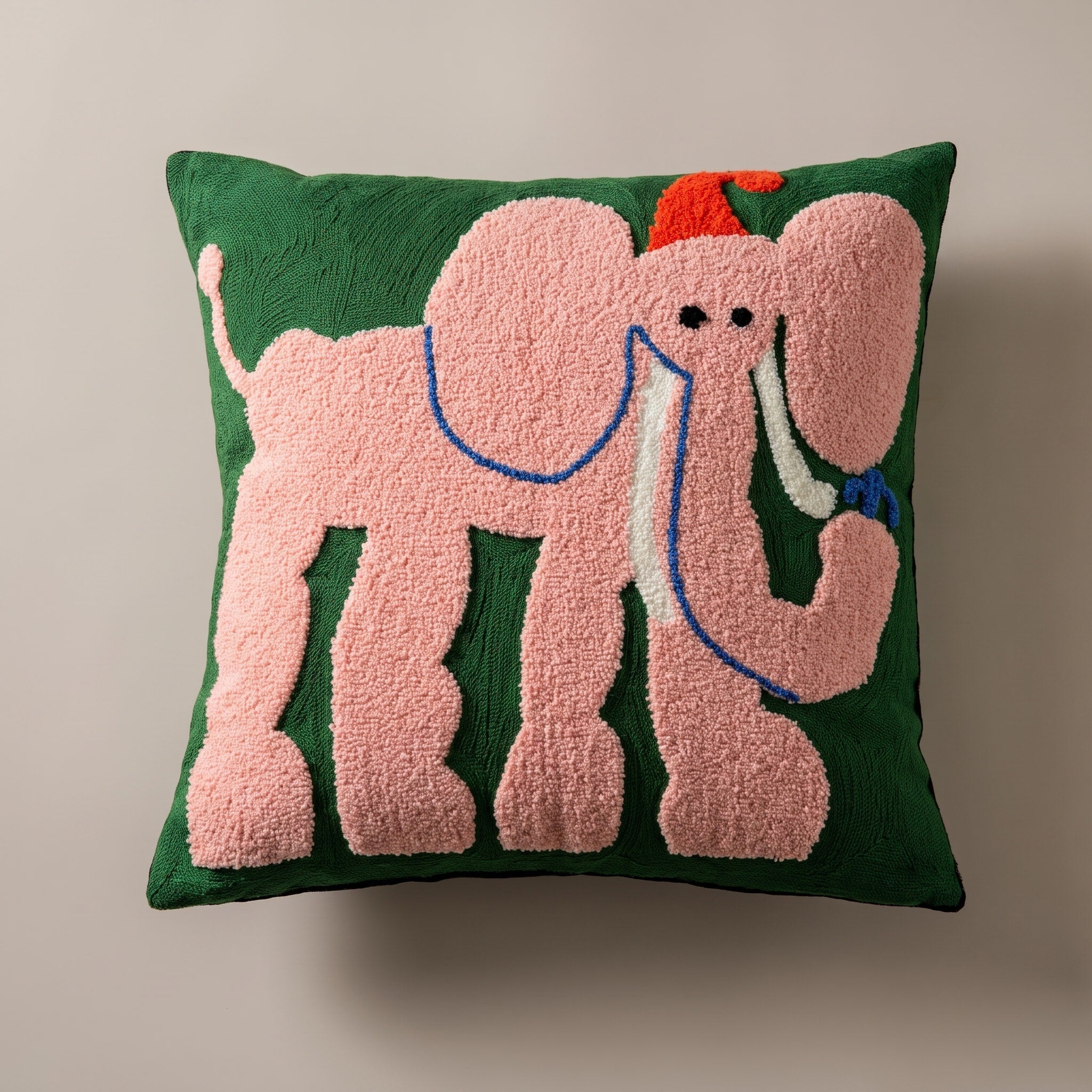 Kissenbezug mit Tier-Stickerei im Cartoon-Design - Chair & Sofa Cushion Covers - Elefant - Voldeva