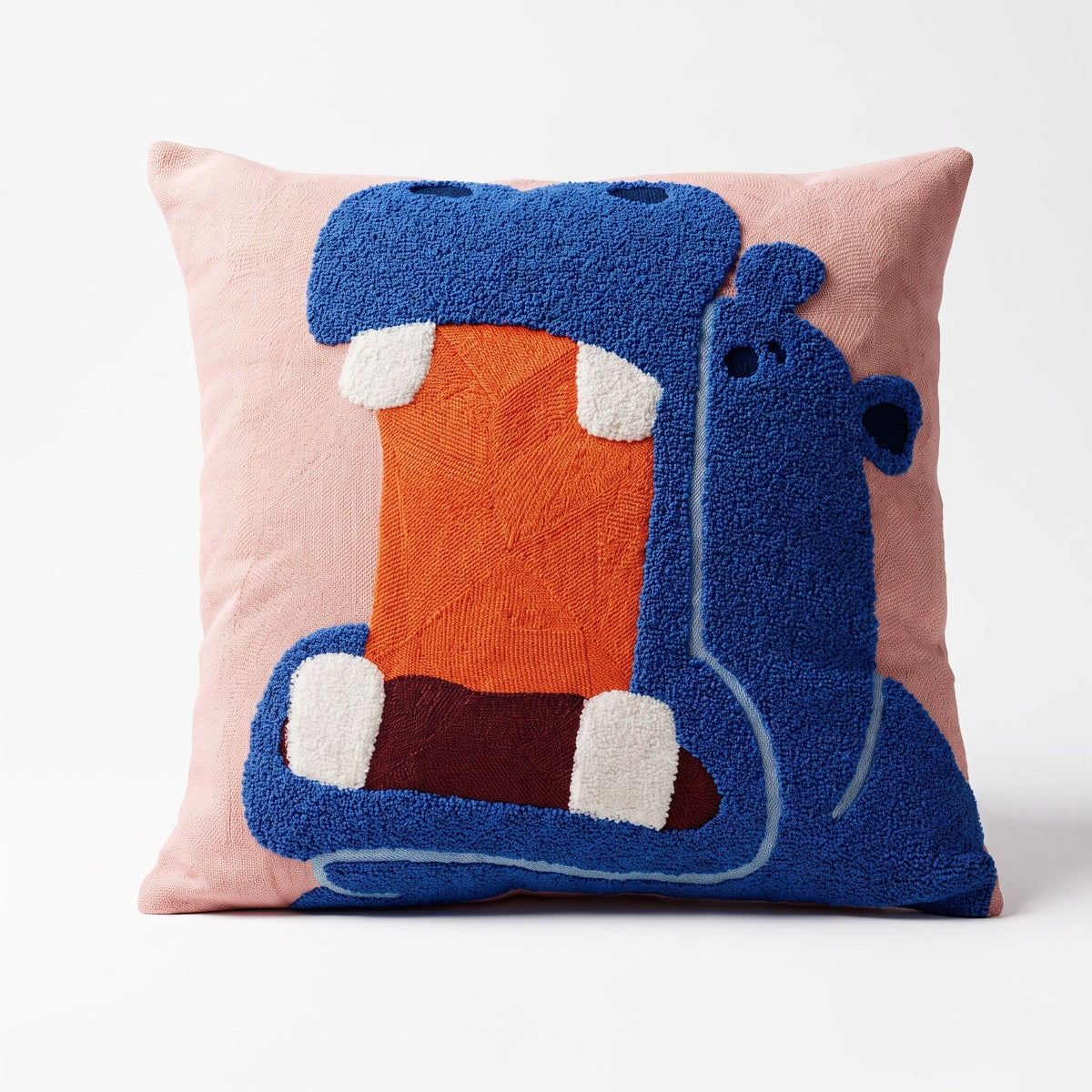 Kissenbezug mit Tier-Stickerei im Cartoon-Design - Chair & Sofa Cushion Covers - Hase - Voldeva
