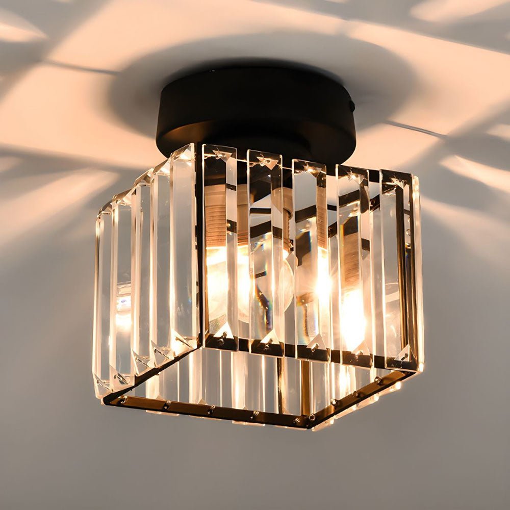 Kristall Deckenleuchte Quadratisch Flurlampe Deckenlampe - Ceiling Light Fixtures - Schwarz - Voldeva