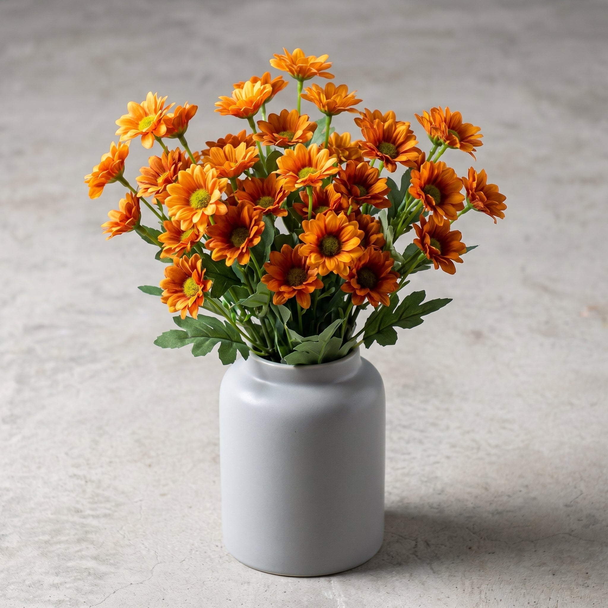 Künstlicher Gänseblümchen Blumenstrauß Dekoration - Kunstblume - Orange - Voldeva