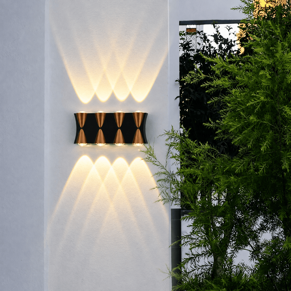 LED Außenwandleuchte 6-Strahl Up Down Effekt - Wall Light Fixtures - Voldeva