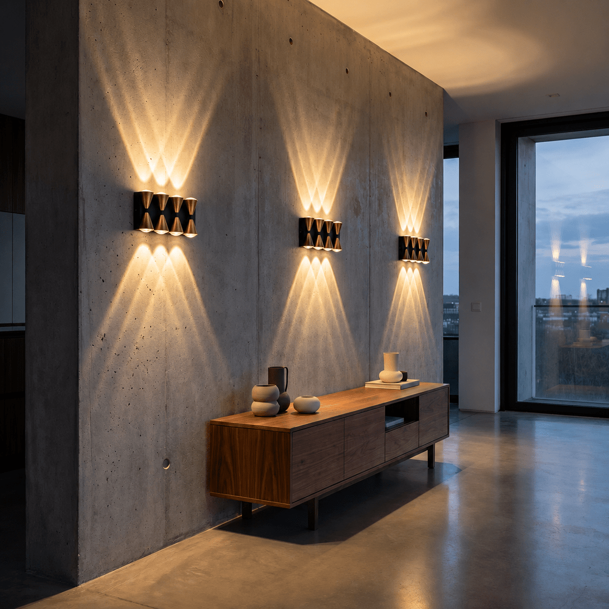 LED Außenwandleuchte 6-Strahl Up Down Effekt - Wall Light Fixtures - Voldeva