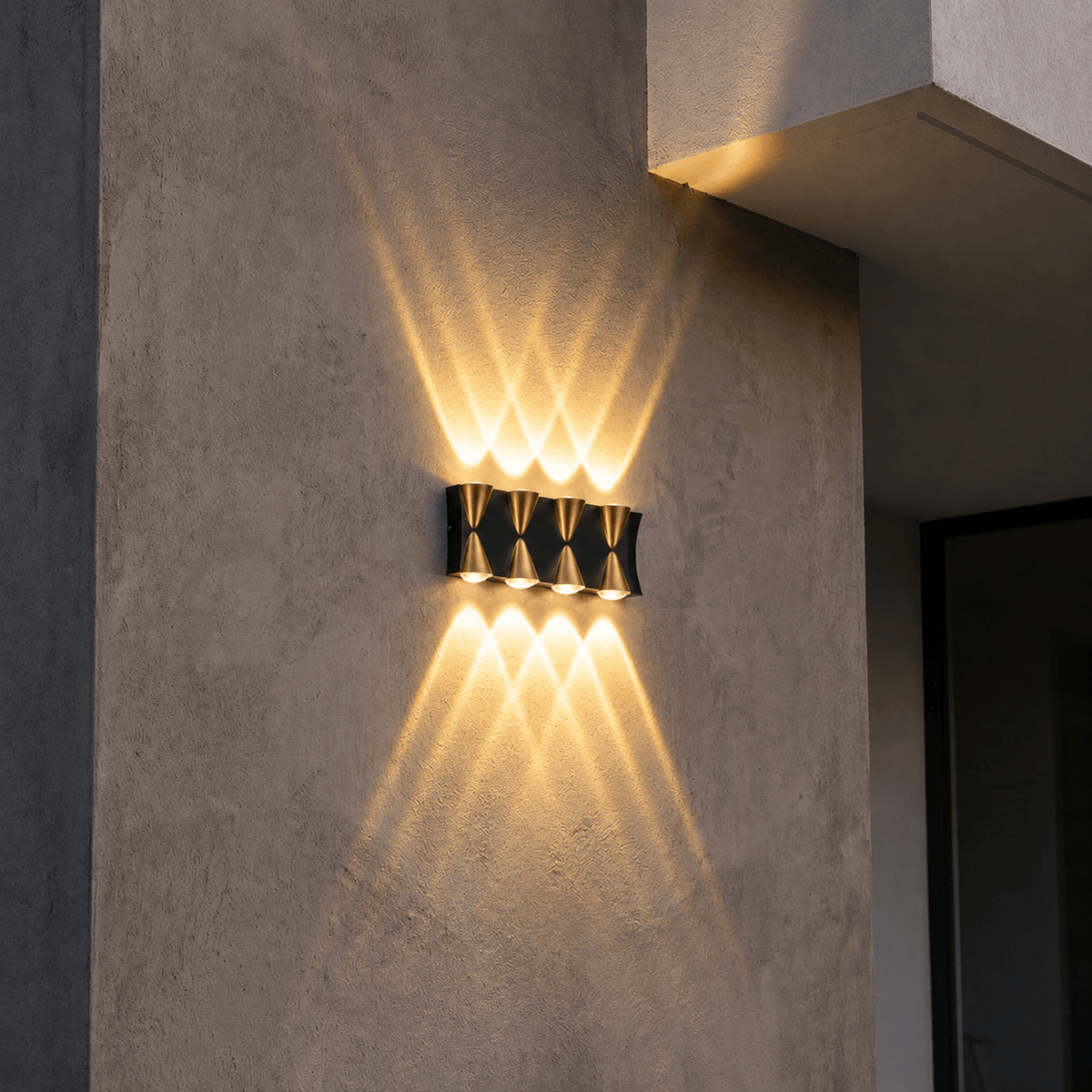 LED Außenwandleuchte 6-Strahl Up Down Effekt - Wall Light Fixtures - Voldeva
