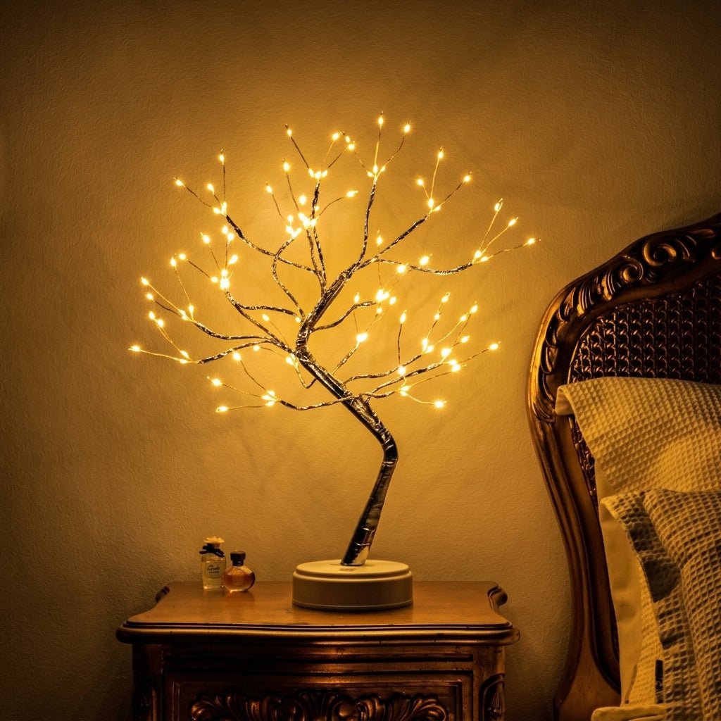 LED Bonsai Baum Lampe Dekoratives Design - Table Lamps - Schnee - Voldeva
