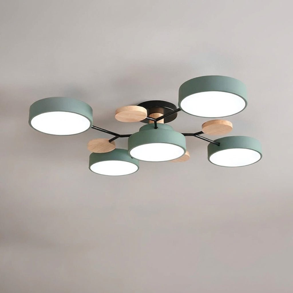 LED Deckenleuchte im Astdesign Skandinavisch - Ceiling Light Fixtures - Grün - Voldeva