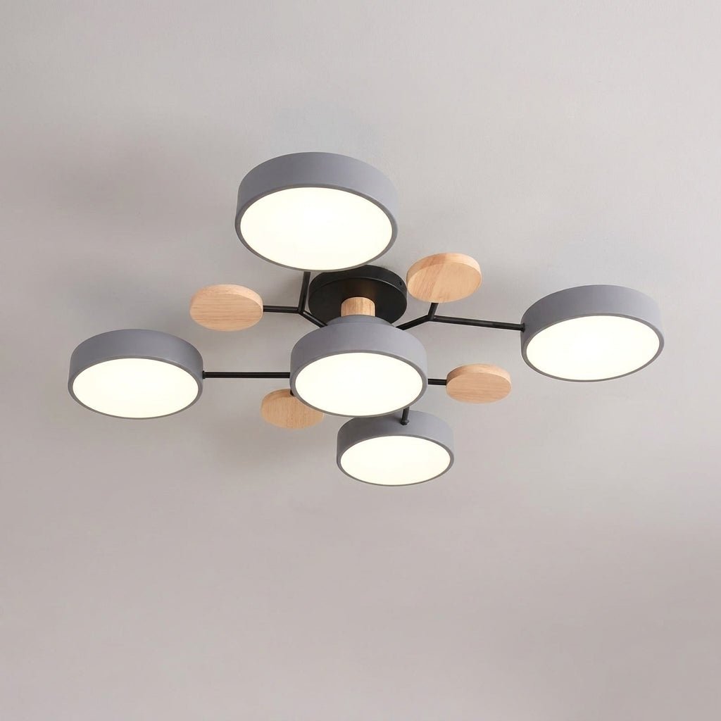 LED Deckenleuchte im Astdesign Skandinavisch - Ceiling Light Fixtures - Grau - Voldeva