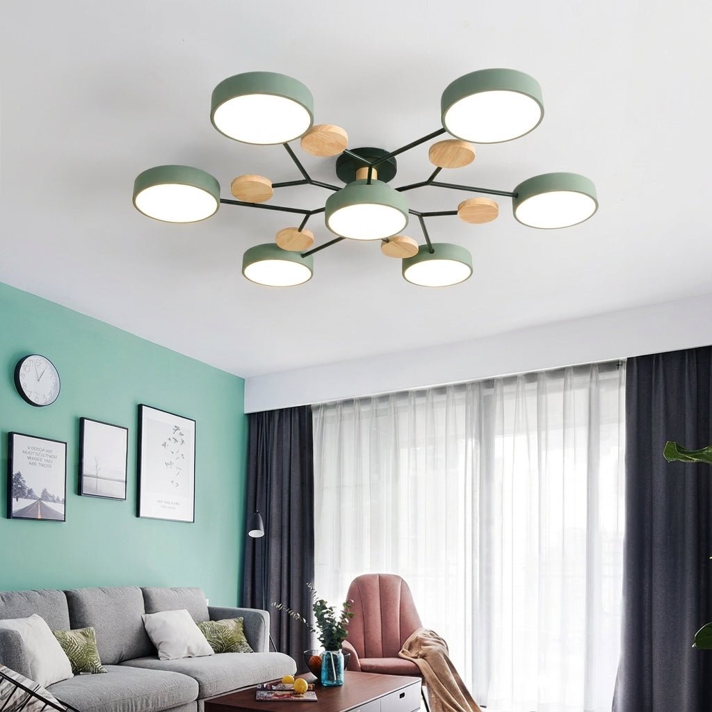 LED Deckenleuchte im Astdesign Skandinavisch - Ceiling Light Fixtures - Grün - Voldeva