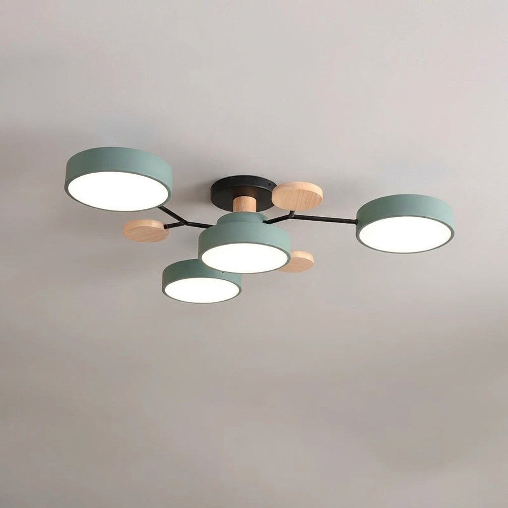 LED Deckenleuchte im Astdesign Skandinavisch - Ceiling Light Fixtures - Grün - Voldeva