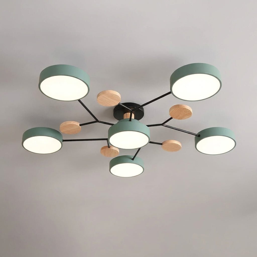LED Deckenleuchte im Astdesign Skandinavisch - Ceiling Light Fixtures - Grün - Voldeva