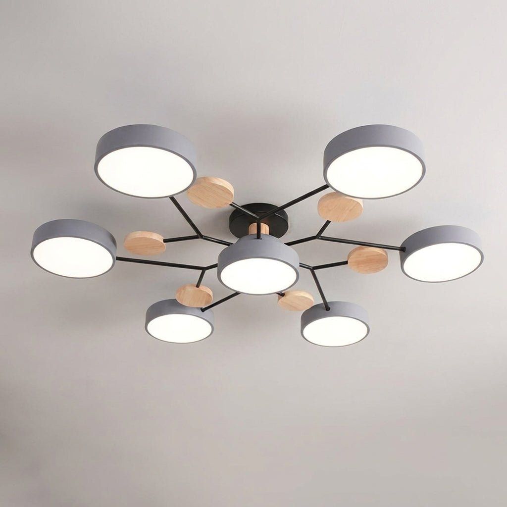 LED Deckenleuchte im Astdesign Skandinavisch - Ceiling Light Fixtures - Grau - Voldeva