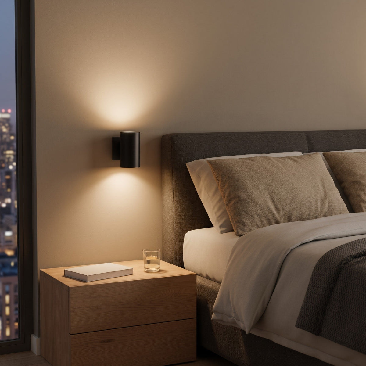 LED Steckdosenleuchte mit Auf- und Abwärtslicht Zylinderform - Wall Light Fixtures - Voldeva