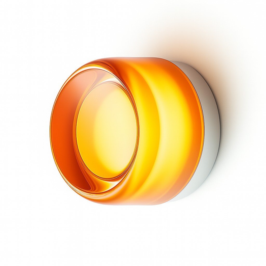 LED Wandleuchte mit Acrylschirm in Jelly-Optik - Wall Light Fixtures - Bernstein - Voldeva