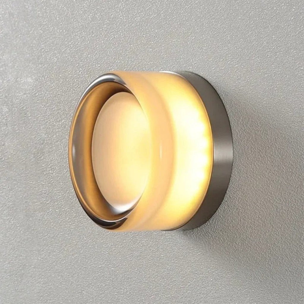 LED Wandleuchte mit Acrylschirm in Jelly-Optik - Wall Light Fixtures - Grau - Voldeva
