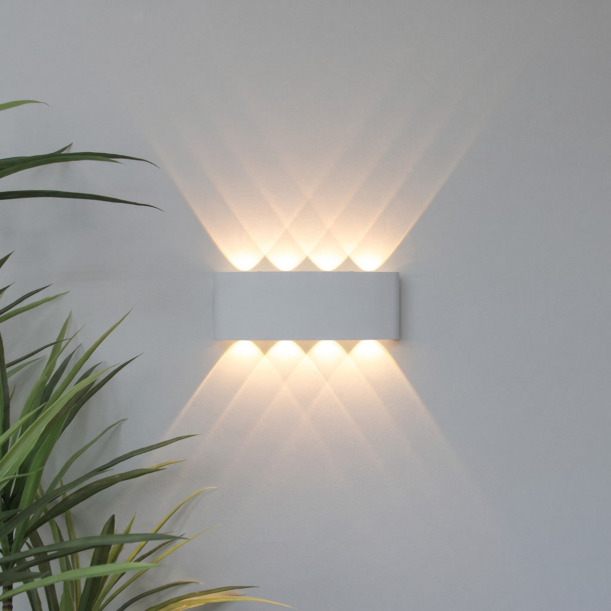 LED Wandleuchte mit Mehrfach-Lichtstrahl Design - Wall Light Fixtures - Weiß - Voldeva
