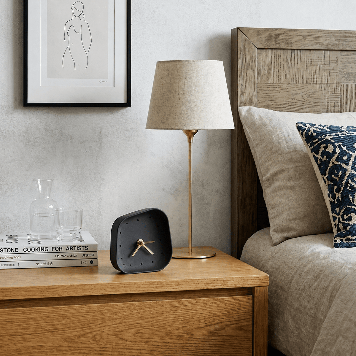 Minimalistisch Asymmetrisch Tischuhr - Desk Clocks - Schwarz - Voldeva