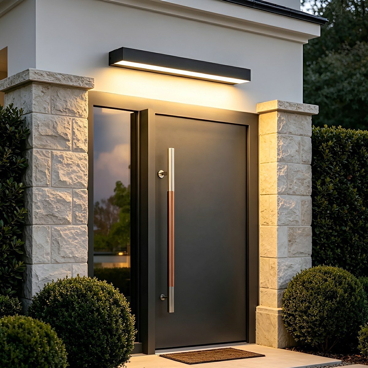 Minimalistische LED Wandleuchte für Hauseingang und Terrasse - Wall Light Fixtures - Weiß - Voldeva