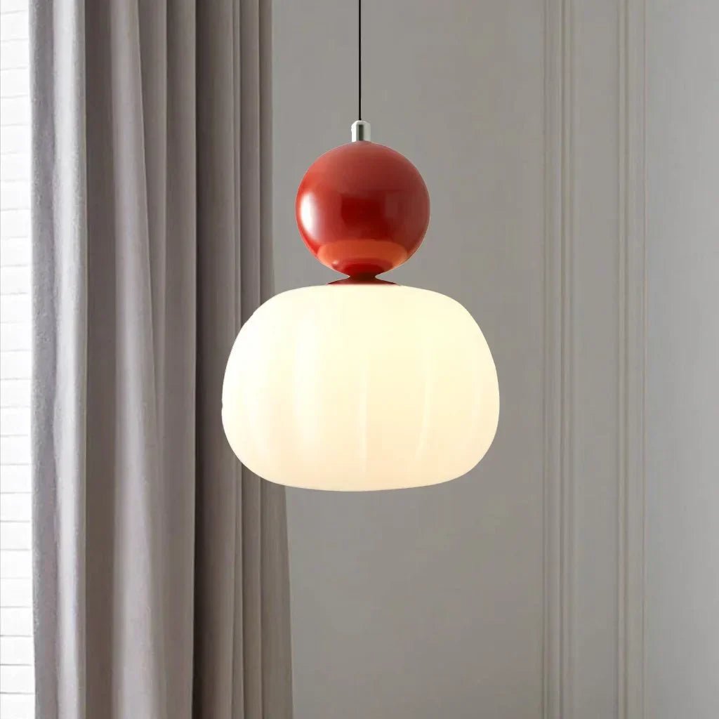Moderne Pendelleuchte mit farbigen Akzenten - Pendelleuchte - Rot - Voldeva